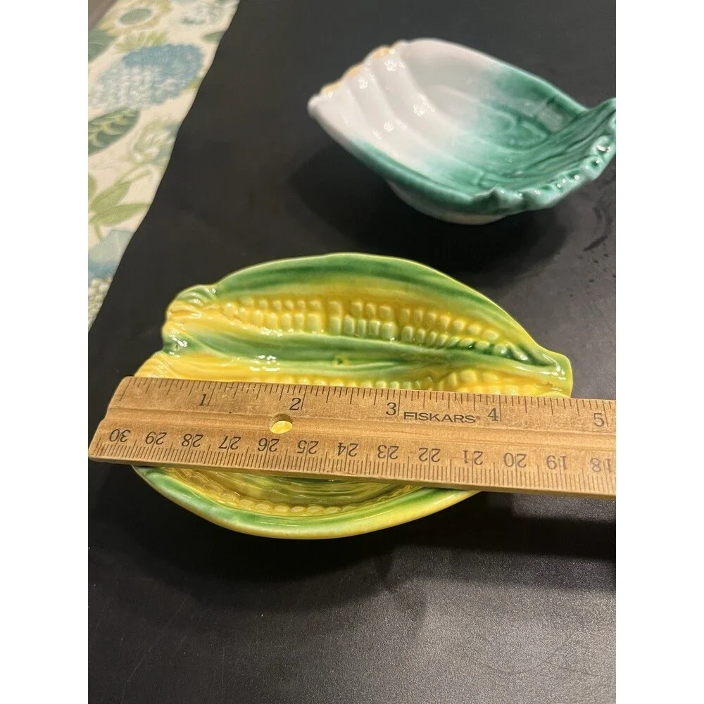 4pc Williams Sonoma Italy Corn on the Cob Red Cabbage Green Onion Bowls